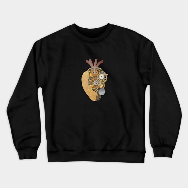 Steampunk At Heart Crewneck Sweatshirt by HibiscusDesign